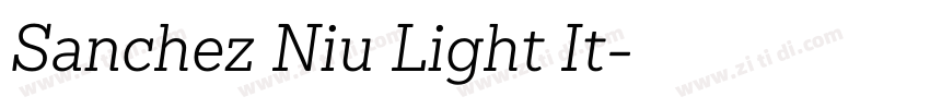 Sanchez Niu Light It字体转换 Sanchez Niu Light It字体转换